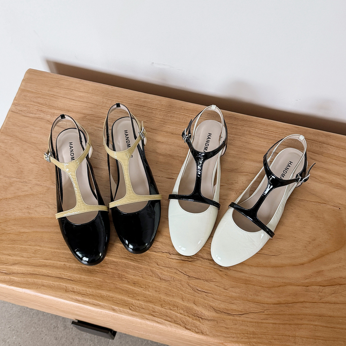 Sandal nữ quai chữ T đế bệt phối màu thời trang — đen chi tiết 23