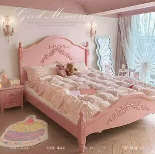 ��ʽ��ľ����ɫ������Ů������1.8��1.5m�p�ˏ͹ŚWʽ�񻨴���ʽ