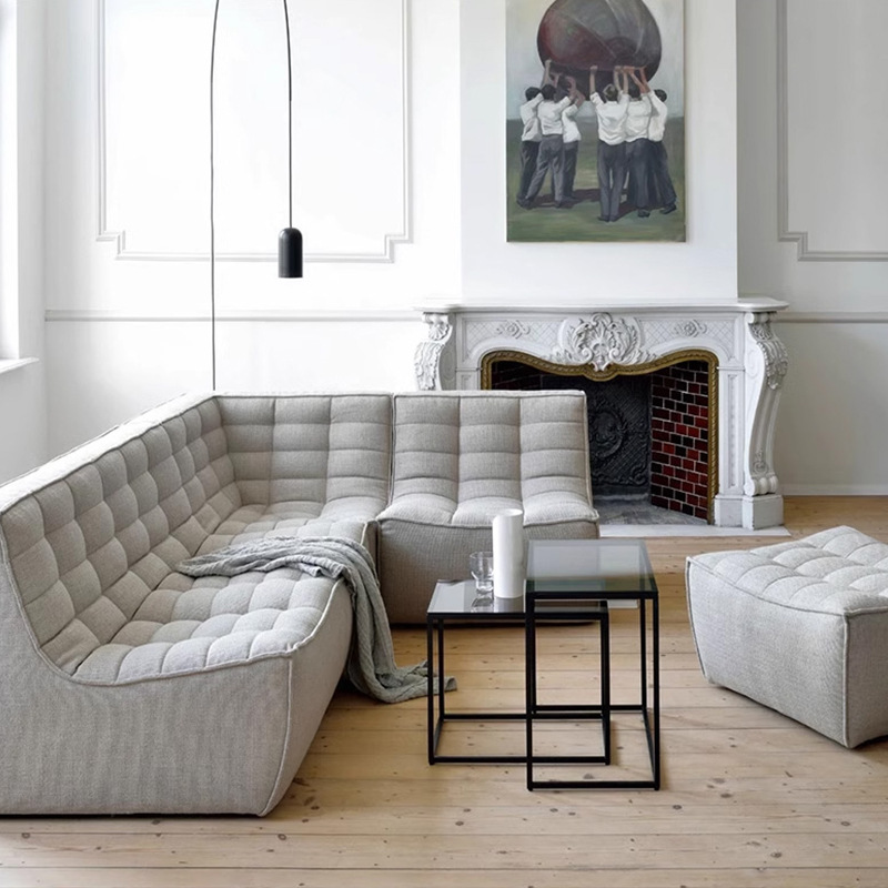 Fabricante directo de lujo ligero italiano perezoso arena de cuero moderno simple sala de estar pequeña casa oruga combinación sofá