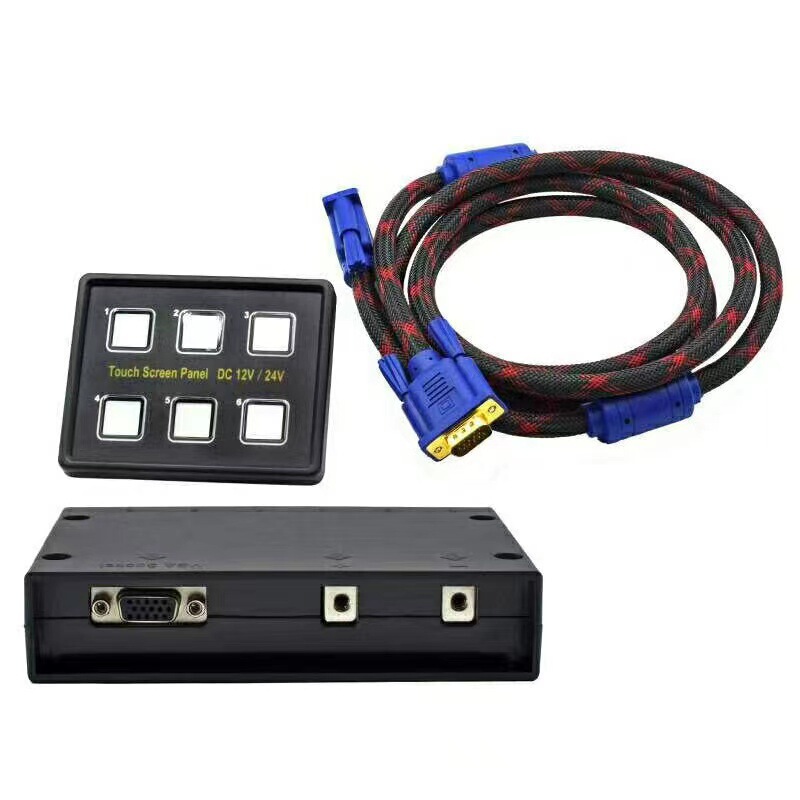 Hot-Selling Six-Way Wrangler Switch Panel Car 6-Position Touch Screen Switch Panel Led Blue Light