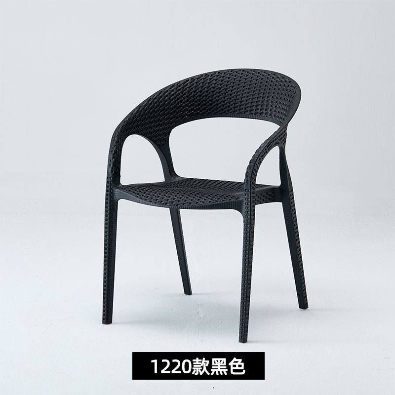 户外塑料椅子防水防晒藤椅单人仿藤靠背椅室外庭院花园别墅茶桌椅|undefined