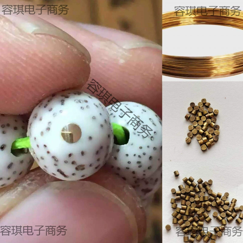 Желтые цилиндрические твердые гвозди, инкрустированные имитацией золота Wenwan Xingyue Fengyan Bodhi, свободные бусины 2 мм, ручная работа