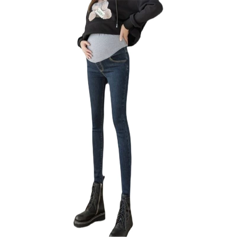 Брюки для беременных на весну и осень, тонкие, для ранних стадий беременности, осенние джинсы-скинни, леггинсы, осенняя одежда для беременных, с высокой талией.