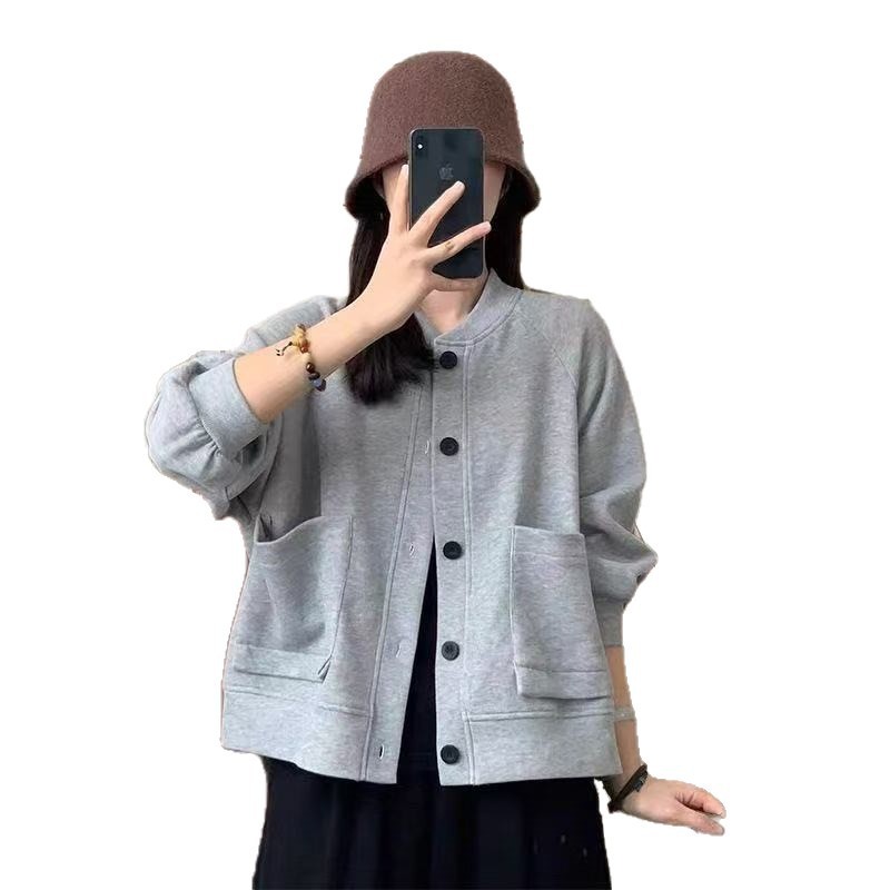 2025春秋季新款女士短外套开衫卫衣棒球服洋气新款夹克上衣女装潮|undefined