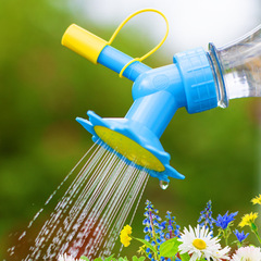 Beverage bottle watering kettle shower watering kettle flower watering artifact spray watering dual-use double-head sprinkler multi-purpose flower watering device