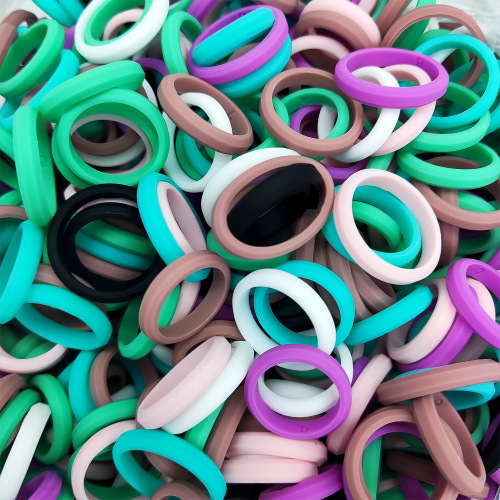 New 4MM Wide Angled Silicone Ring for Women, Stackable Ring, Sport Ring, Bridal Ring, Couple's Ring