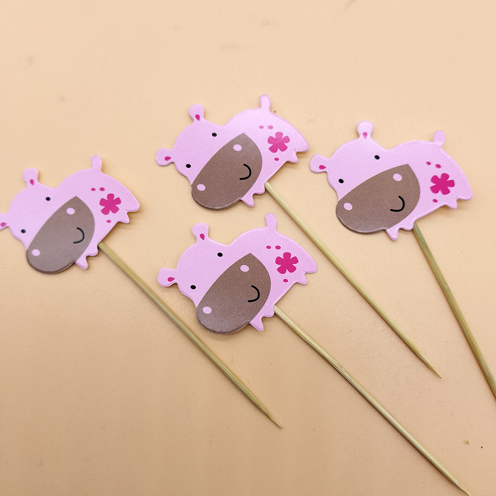 Palo de fruta desechable tenedor de fruta postre pastel de inserción de tarjeta de inserción plato de fruta decoración palo de bambú