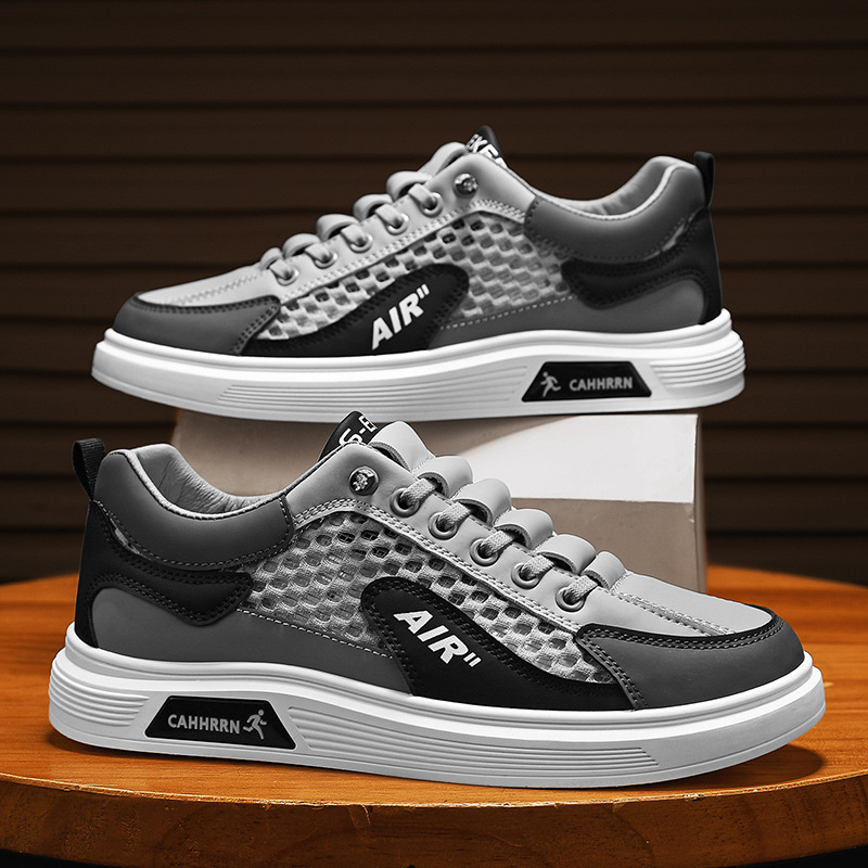 2026 nuevos zapatos de hombre versátiles de verano transpirables ligeros huecos de malla zapatos deportivos casuales de moda skate