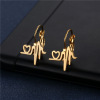 Metal cute earrings stainless steel, crown, simple and elegant design, Korean style