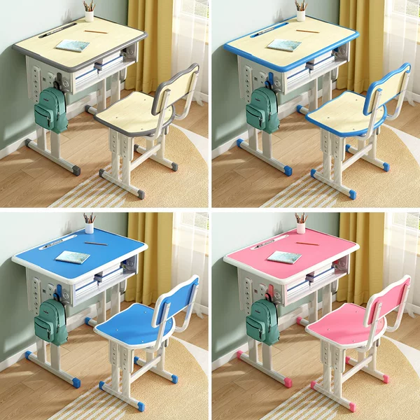 School desks and chairs for primary and secondary school students, school training classes, tutoring classes, adjustable children's desks, study desks and chair sets