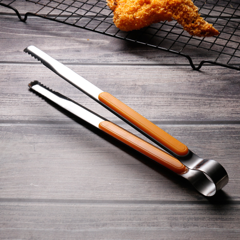 源工場ステンレス焼肉クリップ22cmキッチンパンクリップバーベキュークリップステーキクリップ商用食品クリップ|undefined