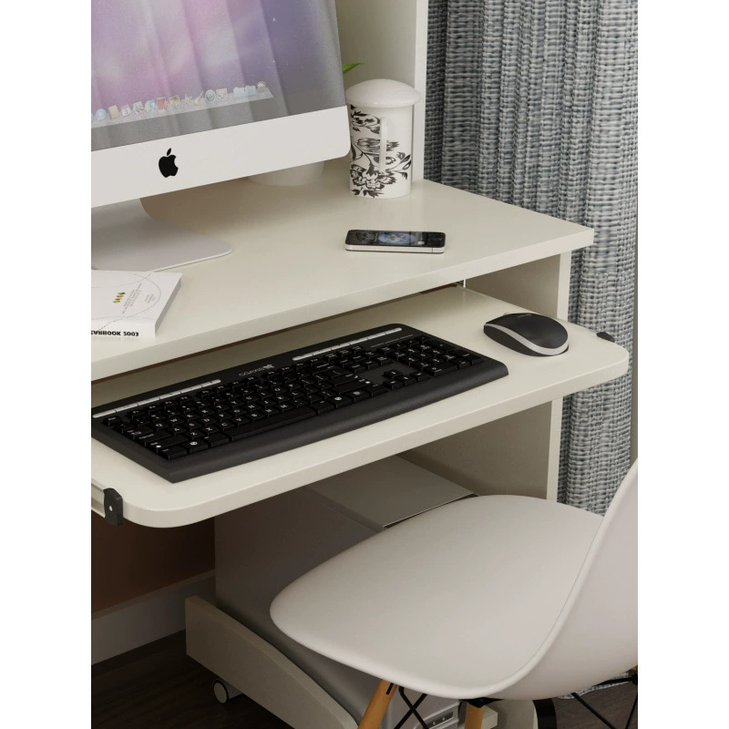 Подставка для клавиатуры, скрытая под столом, выдвижной ящик для ноутбука, бесшумная двухсекционная стойка для хранения.