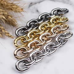 亞克力塑料UV電鍍18*23金色U型交插扣鏈條子飾品配件手機包鏈DIY