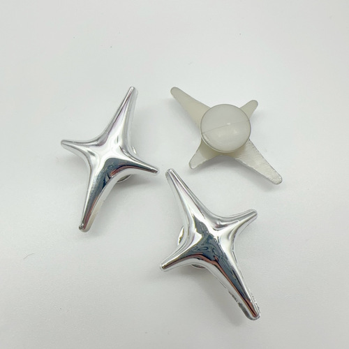 New Holes Shoes Cat Shoes Clips Slippers DIY Material Silver Heart Lightning Accessories Integrated Shoe Clips