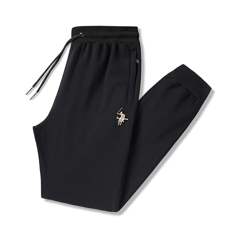 官方正品保罗男裤秋冬新款高端松紧腰长裤子休闲大码直筒九分裤潮