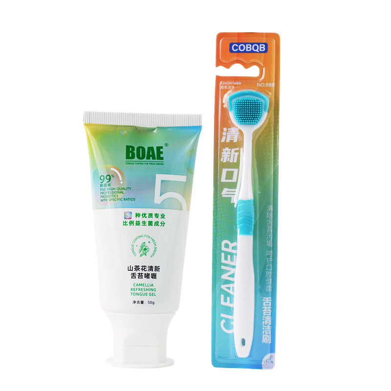 Gel limpiador de pelaje de lengua desechable, aliento fresco y olor peculiar, crema portátil de pelaje de lengua, fabricante de raspado de pelaje de lengua