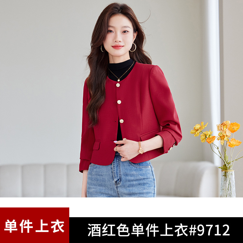 Burgundy classic suit jacket