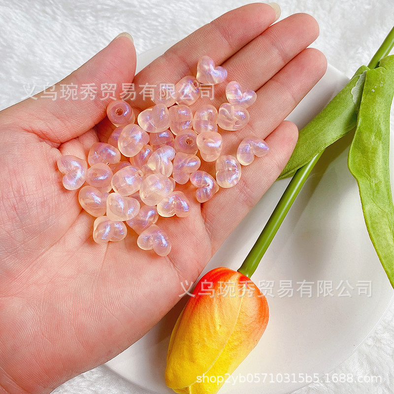 Perlas acrílicas con diseño estrella y sirena, accesorios DIY para pulseras