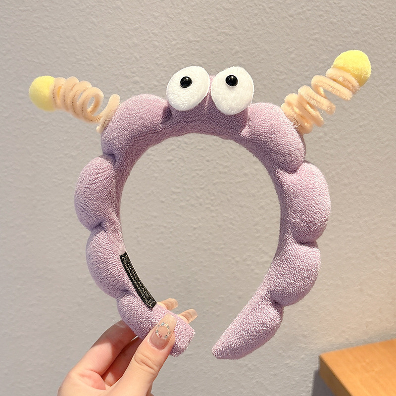 Otoño y invierno peluche bandeja de cabello lavado de la cara aplicación máscara especial de prensado bandeja de cabello paquete de cabello pato amarillo dibujos animados toque de cabello agujero de cabello