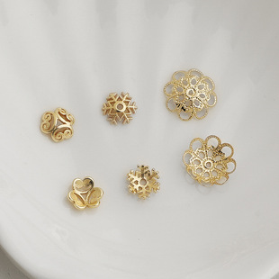 14K����ɫ�U��ѩ������ ���~�o�������黨ñ��Ƭ diy�������Ʒ