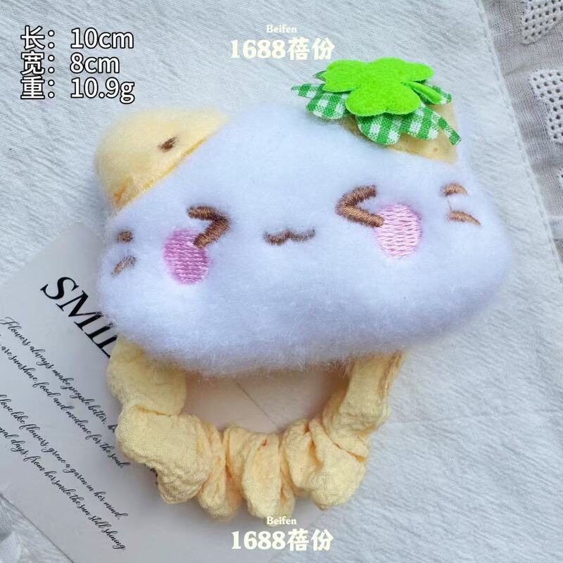 四叶草幸运小猫发圈发绳可爱卡通表情猫咪皮筋学生丸子头头绳礼物|undefined