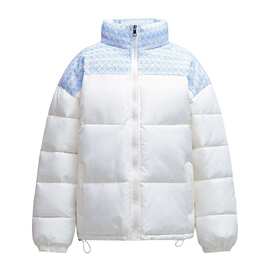 小香风拼接棉服外套女秋冬季新款学生加厚棉袄保暖立领面包服棉衣