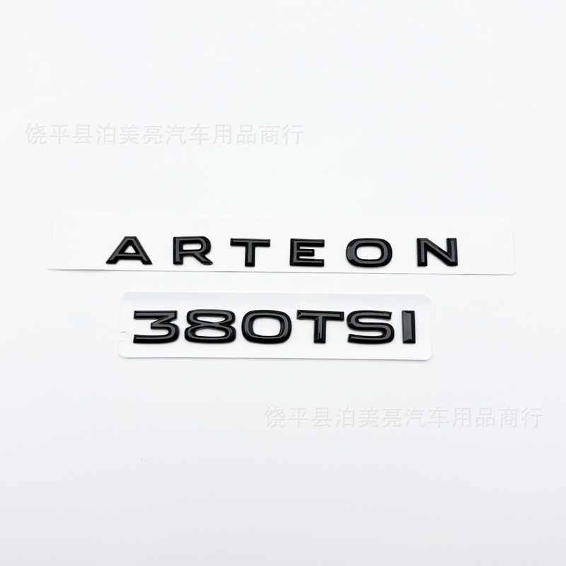 Suitable for New and Old Volkswagen Cc Black Car Logo Modification 380Tsi Rear Tail Logo Arteon Letter Logo Displacement Sticker