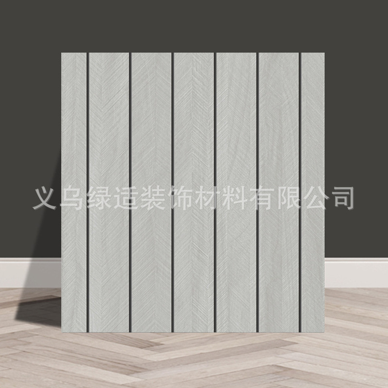 外贸工厂自粘木纹格栅条纹墙纸3d木纹格子背景墙贴纸temu贴标代发|undefined