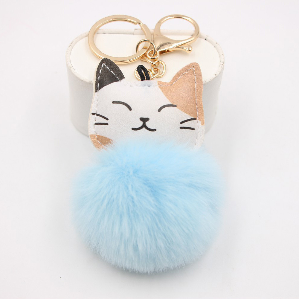 Cute Little Cat Key Chain Pendant School Bag Purse Plush Pendant Jewelry display picture 7