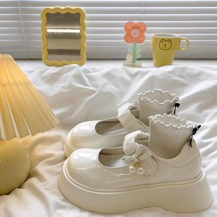 French Platform Thick-Soled Small Leather Shoes for Women, Retro Versatile British Style with Skirt, Loafers for Women, 2025 Spring and Summer New Style