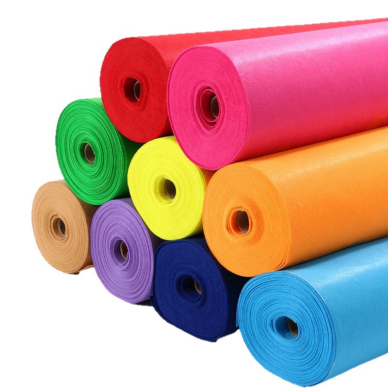 Tela no tejida 3mm de espesor diy paquete de material decorativo manual jardín de infantes cortado de papel felt colorido tela no tejida al por mayor
