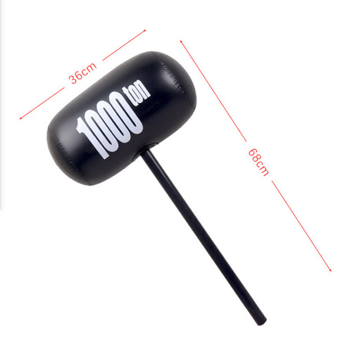 Inflatable 1000-ton Hammer Wolf Fang Club Microphone Civilized Funny Wedding Photo Prop for Bridal Party Interaction Punishment