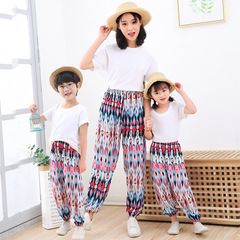 Summer Children's Mosquito-Proof Silk Gauze Pants Fashion Beach Pants Cool Parent-Child Set Adult Lantern Pants Casual Pants Wholesale