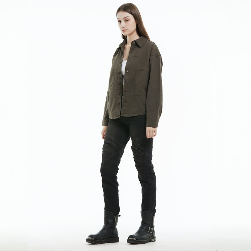 Pantalones vaqueros de motocicleta de Caballero de las mujeres que montan pantalones de motocicleta Kevlar resistente al desgaste resistente al desgarro pantalones resistentes a la caída fuera de la carretera