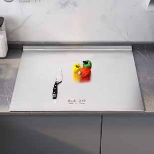 316 Stainless Steel Panel and Panel Chopping Board Kitchen Household Rolling Thickeneded Double-Sided Extra Large Kneading Chopping Board