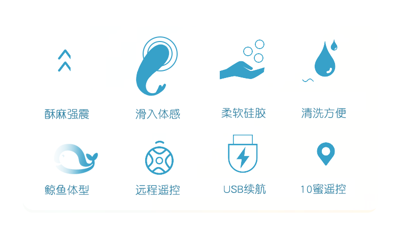 Jiuai Little Whale Wearable Vibrating Egg with Remote Control, Silicone, USB Rechargeable — detail image 1