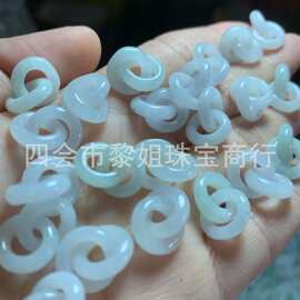 a货翡翠环环相扣diy串珠配饰编织手绳项链挂绳钥匙扣饰品配件批发