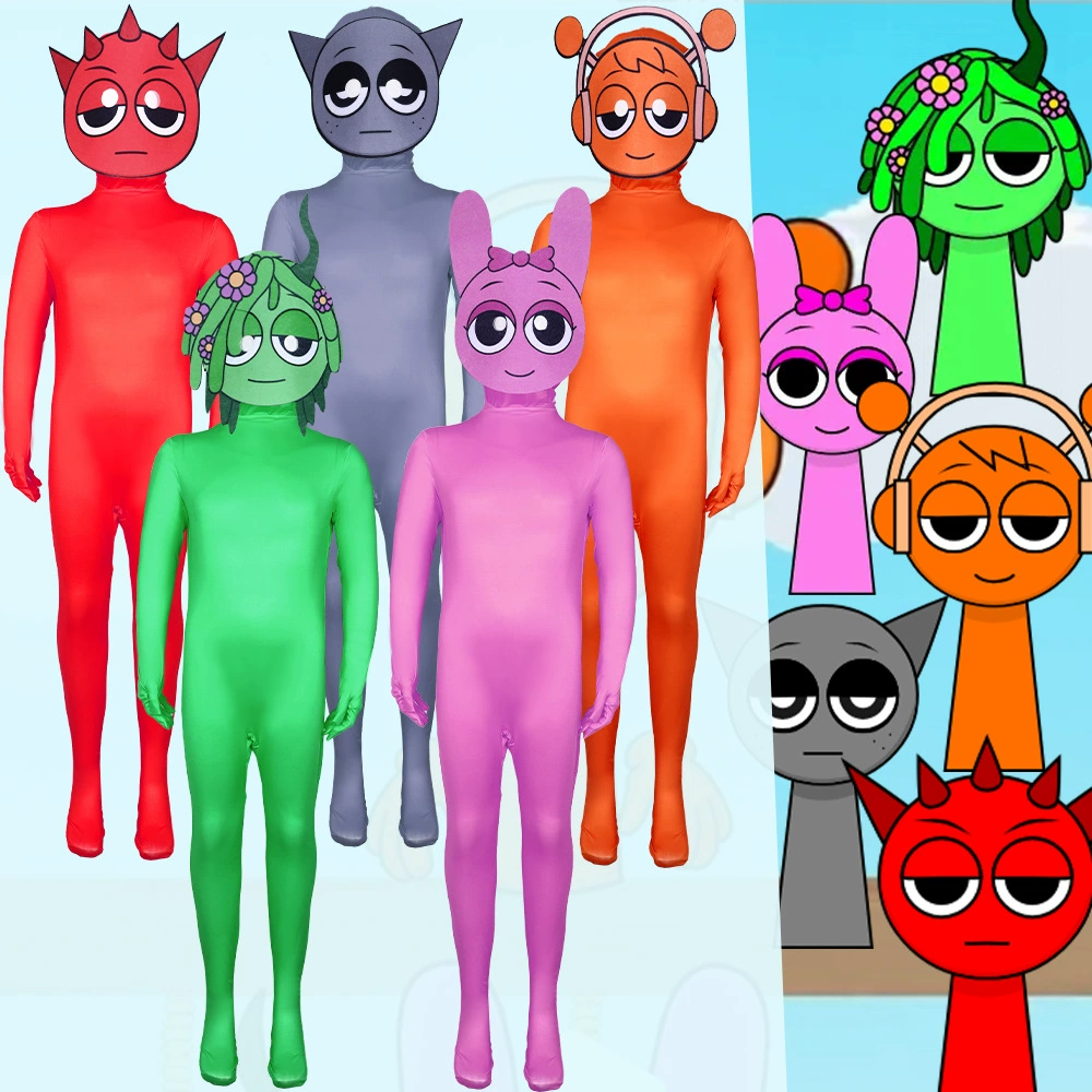 Колготки Mango Sprunki Incredibex Rhythm Box Cosplay - уникальный игровой периферийный костюм для косплея