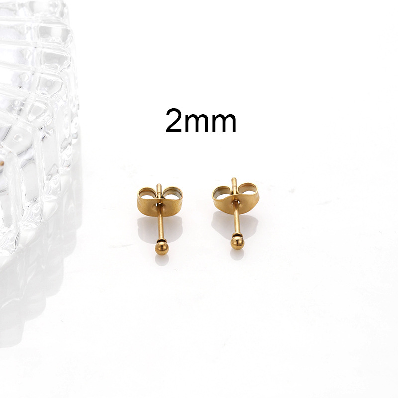 Unisex Gender Plating Design 316 Stainless Steel  Geometric Simple Style Ear Studs For Unisex