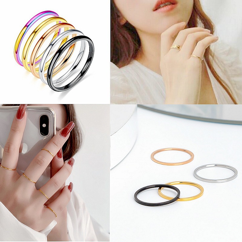 Casual and Versatile Fine Titanium Steel Ring for Women, High-End Accessible Luxury Niche Elegant Ring, Korean Style Women's Tail Ring