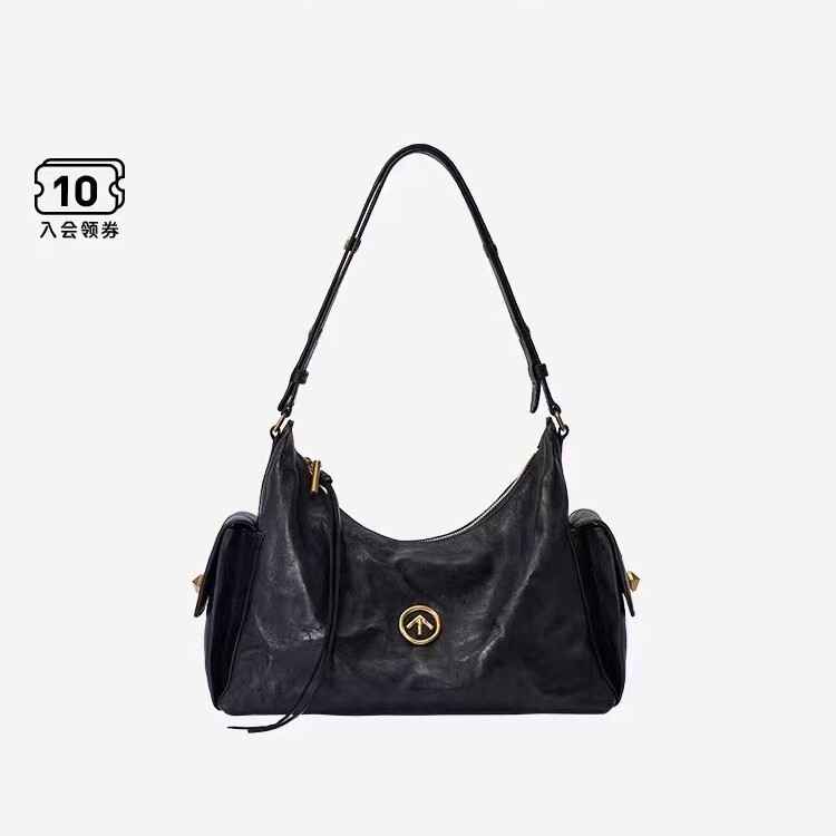 Grott25 New Model Toast Hobo Bag Vegetable-Tanned Genuine Leather Commuter Underarm Shoulder Crossbody Soft Bag Grott25 New Model Toast Hobo Bag Vegetable-Tanned Genuine Leather Commuter Underarm Shoulder Crossbody Soft Bag