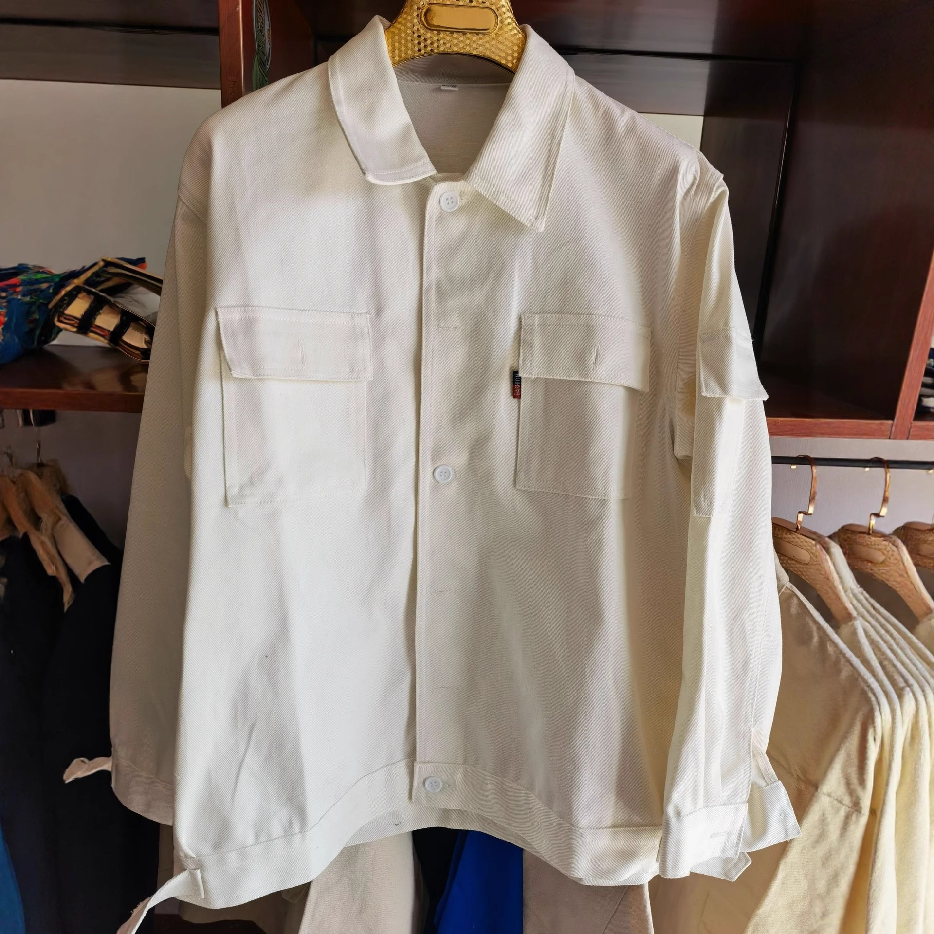 电焊工阻燃工作服套装加厚耐磨钢厂阻燃服防烫防火花工地车间厂服