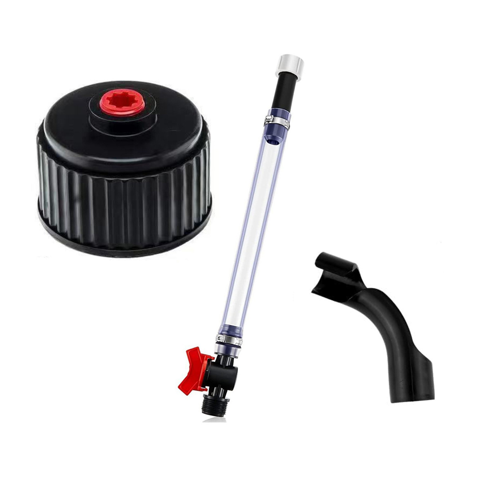 Combustible de carreras con relleno de válvula de bola vp5 galón tapa y manguera conjunto de codo para tanque de agua LC2