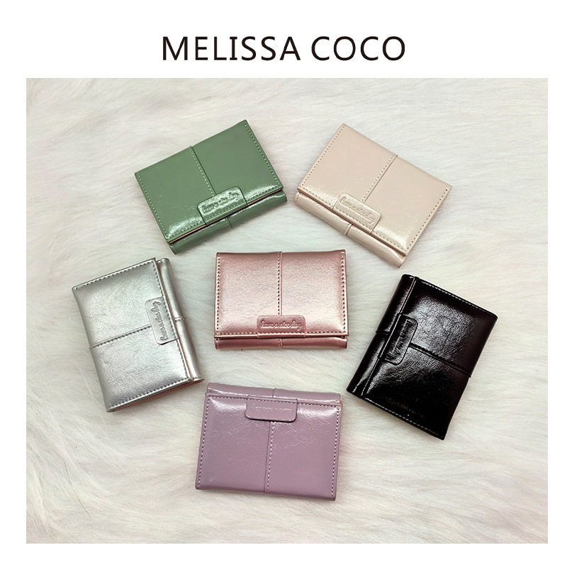 Small Fresh Student Style Lightweight Portable Small 70% off Wallet Pure Color Stitching Single Style Versatile Fashionable Women's Wallet