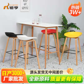 佛山网红清吧高脚椅简约北欧休闲椅塑料凳子家用吧台凳高吧椅轻奢