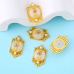 国潮风古法沙金水晶平安扣铜配件DIY手链项链半成品 抖音爆款现货