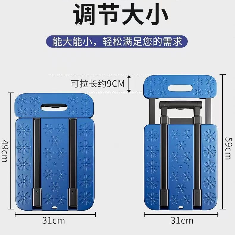 小推车拉货拖车折叠轻便携手拉车搬运平板车家用取快递手推车神器|undefined