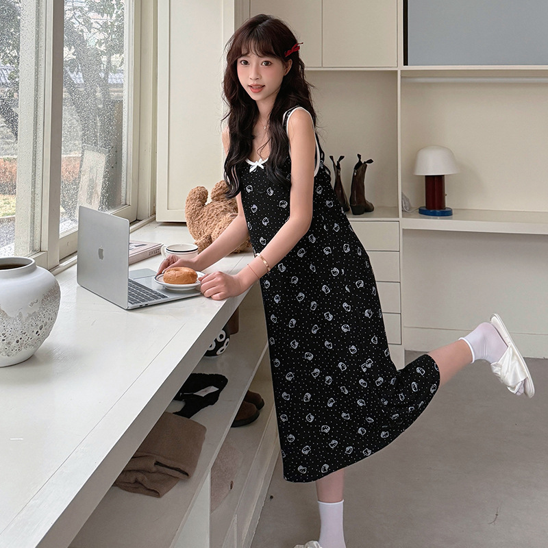 2025, ropa de dormir de cabina de verano chaleco de moda para jóvenes vestidos frescos estudiantes delgados al por mayor