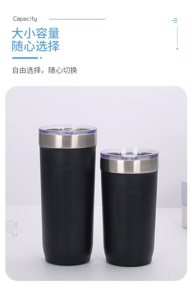 Comercio exterior nuevo acero inoxidable de doble capa taza de plástico aislante de calor portable taza de café taza de automóvil fábrica de taza de automóvil directamente al aire libre