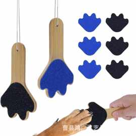 木质可替换砂纸狗指甲刮擦板手持式宠物用品狗抓板悬挂狗指甲刮板